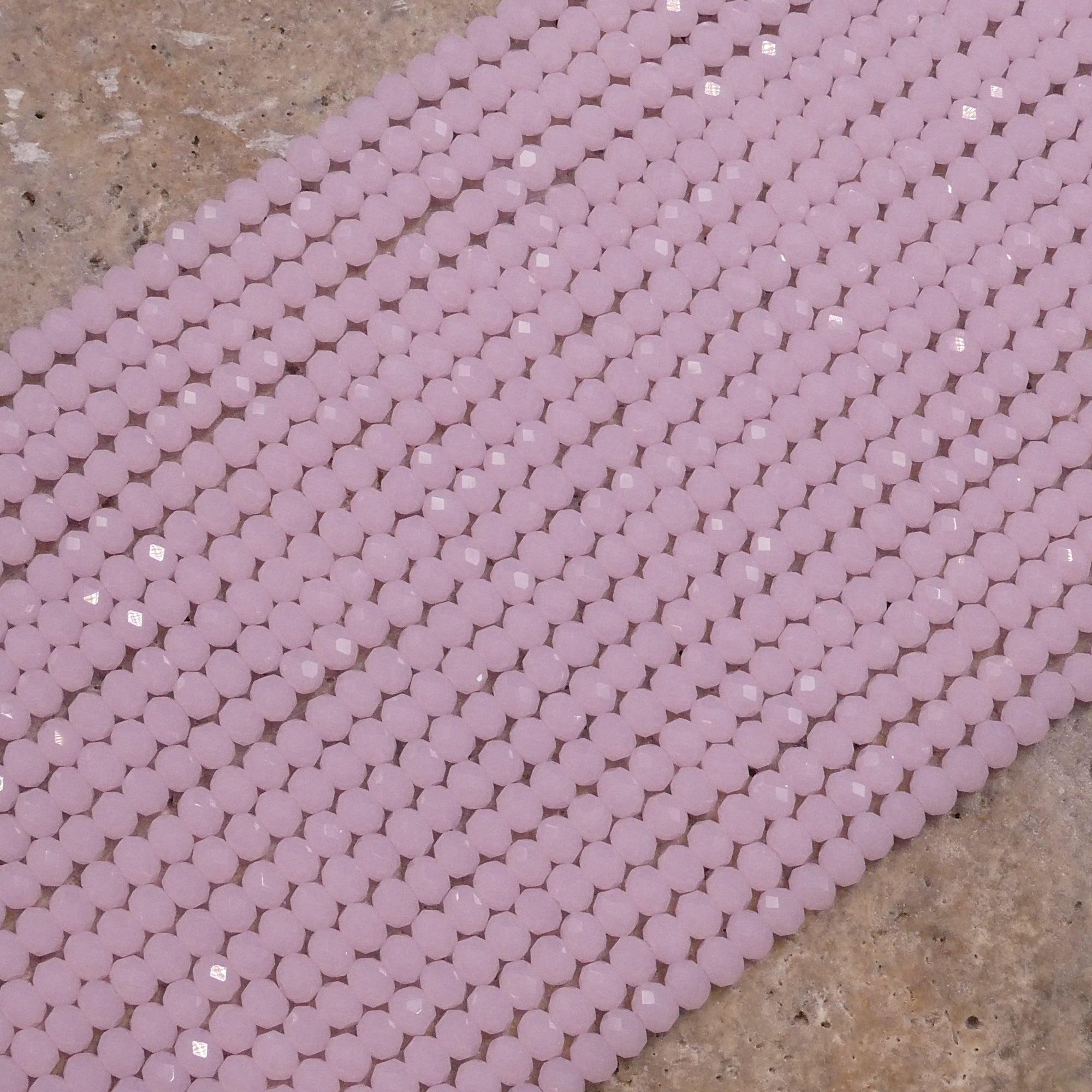 Crystal Faceted Rondelle Rose Water Opal (No AB) , 2mm 4mm 6mm 8mm