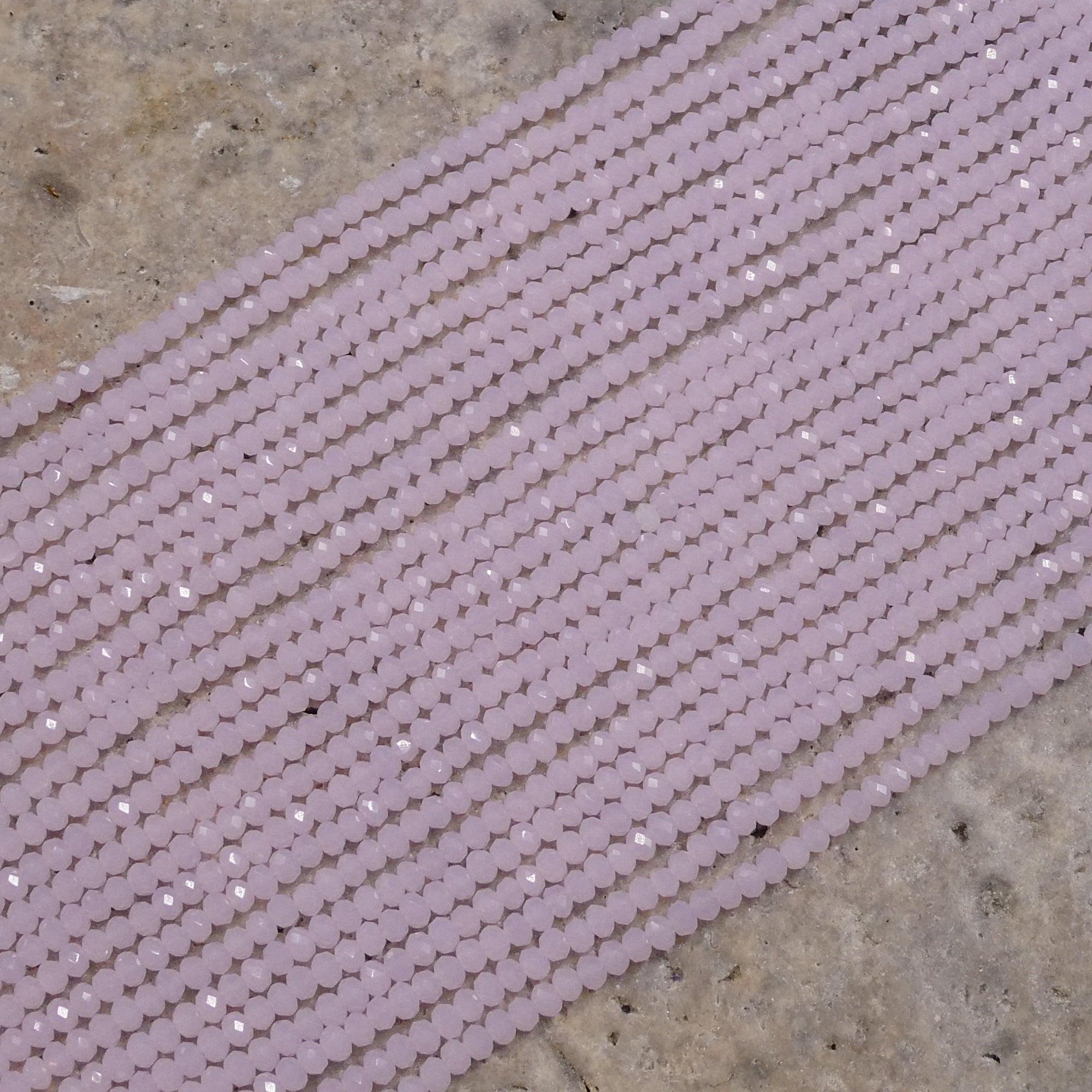 Crystal Faceted Rondelle Rose Water Opal (No AB) , 2mm 4mm 6mm 8mm