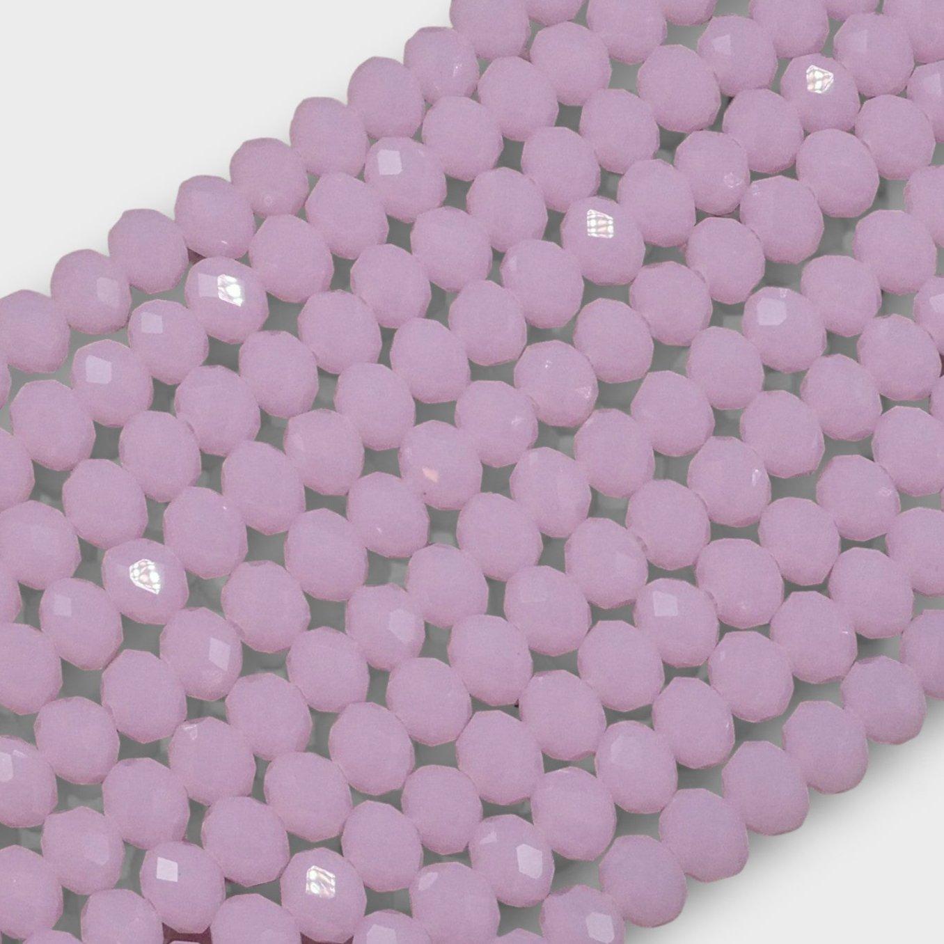 Crystal Faceted Rondelle Rose Water Opal (No AB) , 2mm 4mm 6mm 8mm